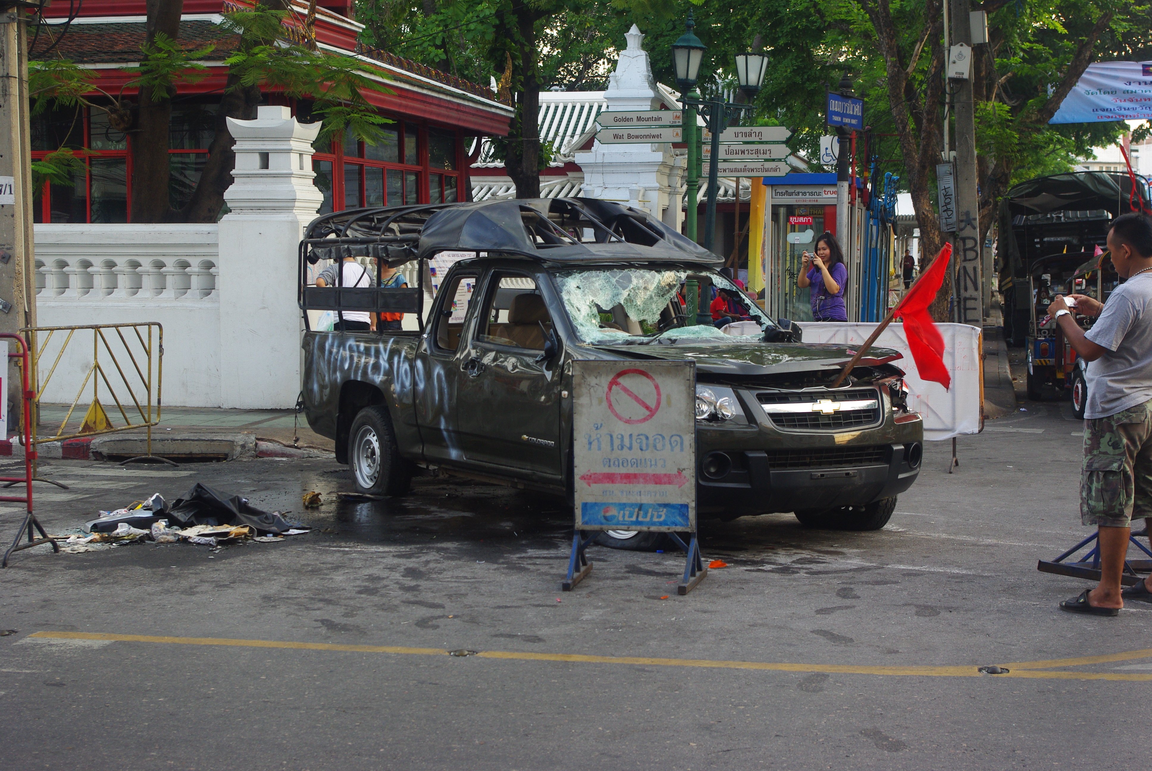 After the Red Shirt Protestors and Government forces clashed in Bangkok 2010