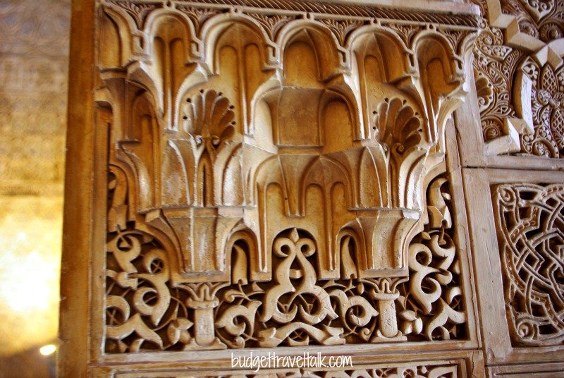 Alhambra Nasrid Palace plaster carvings