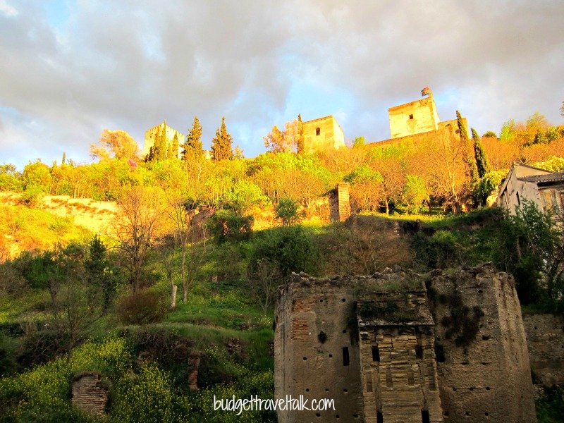 La Alhambra in a different mood - flags fluttering.