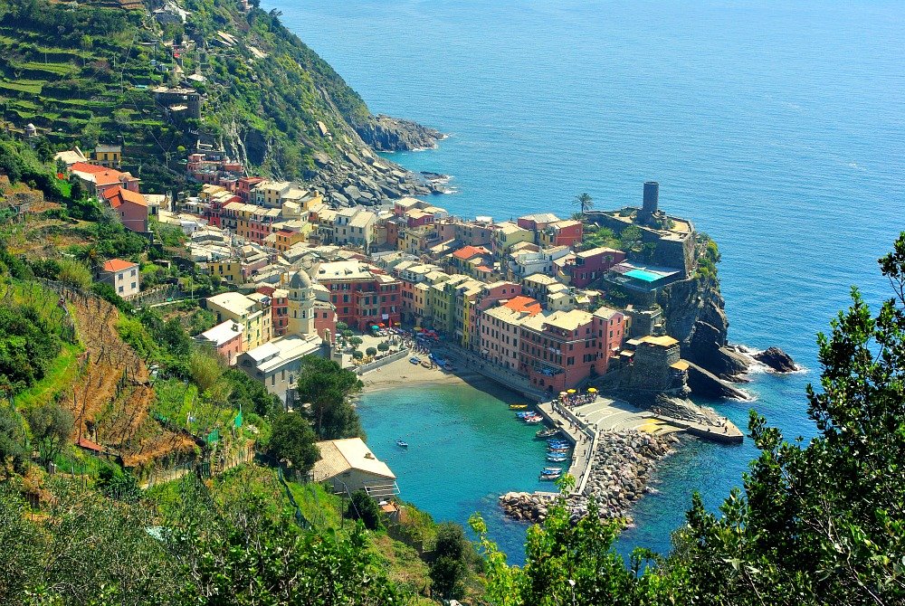 Looking down on to my favourite Cinque Terre Town of Vernazza. I think this is the most romantic of the five towns.