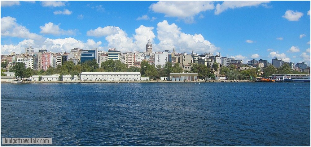 Looking to Galata Tower from Eminonu Estuary Jetty