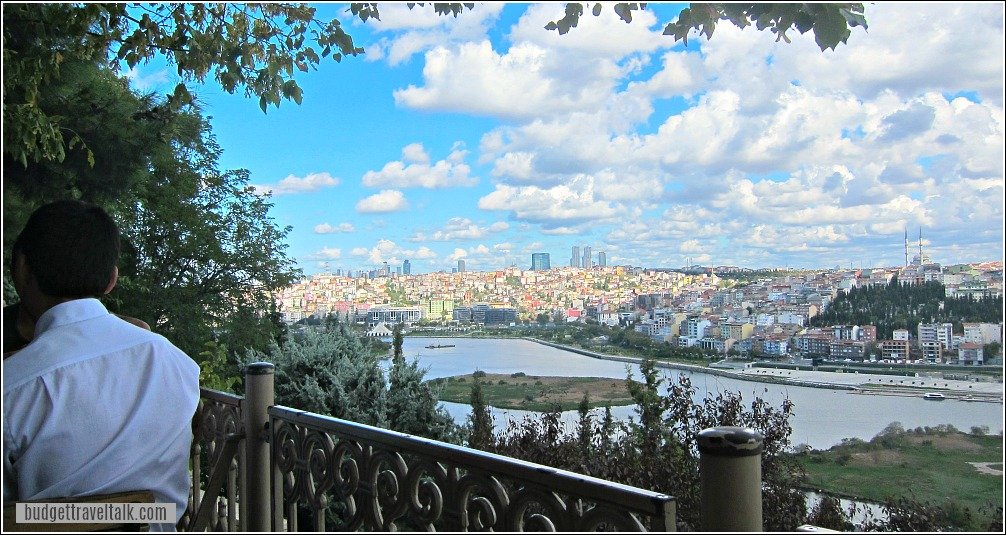 View up the Golden Horn from Pierre Loti Cafe Eyup Istanbul Turkey