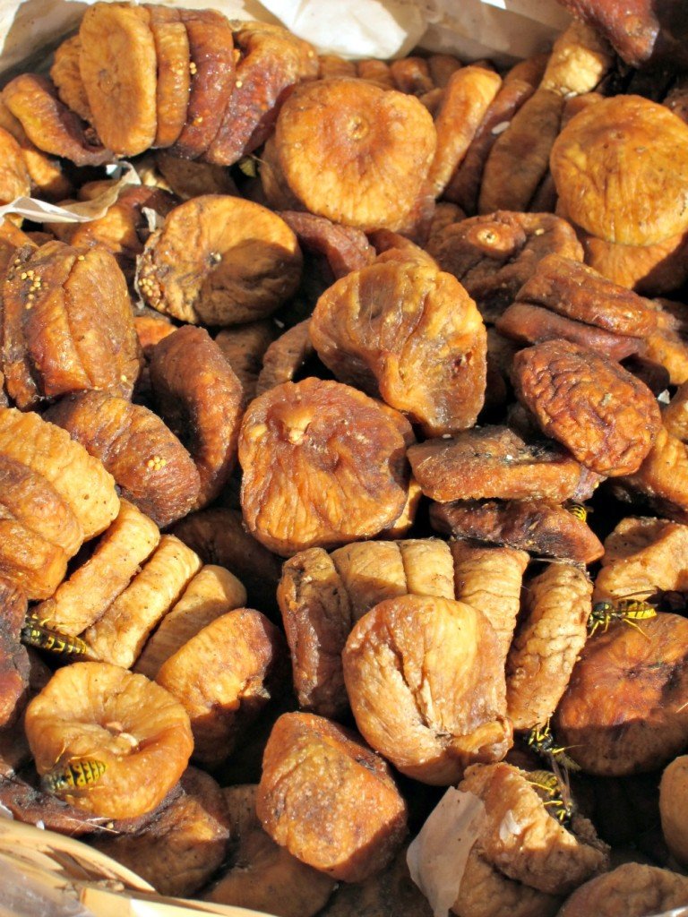 Bees enjoying figs