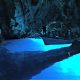 Iridescent Blue water at Bisevo Blue Cave Croatia