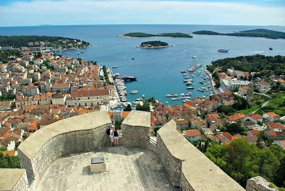 Hvar Town Croatia from the Fortress