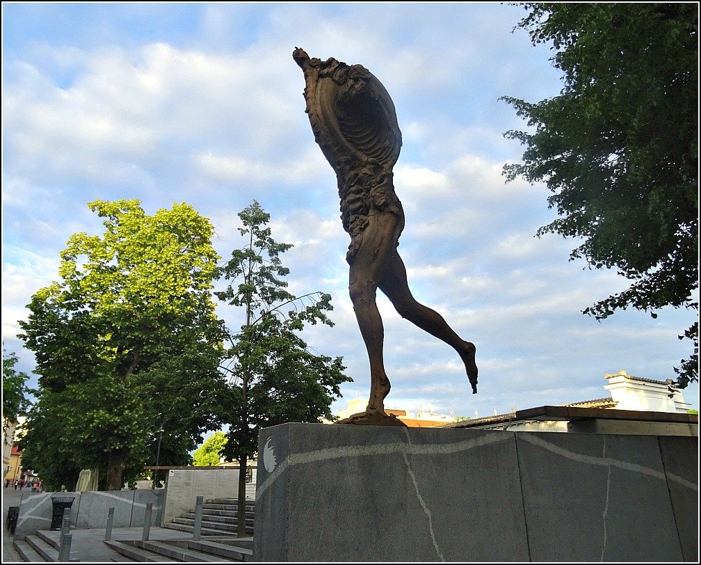 Ljubljana Prometheus Statue at Butchers Bridge