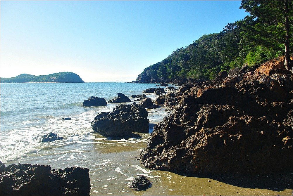 Looking back to Wedge Island and our walk back from Cape Hillsborough north of Mackay Australia