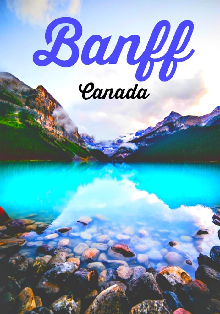 Banff Canada Mountains and Lake