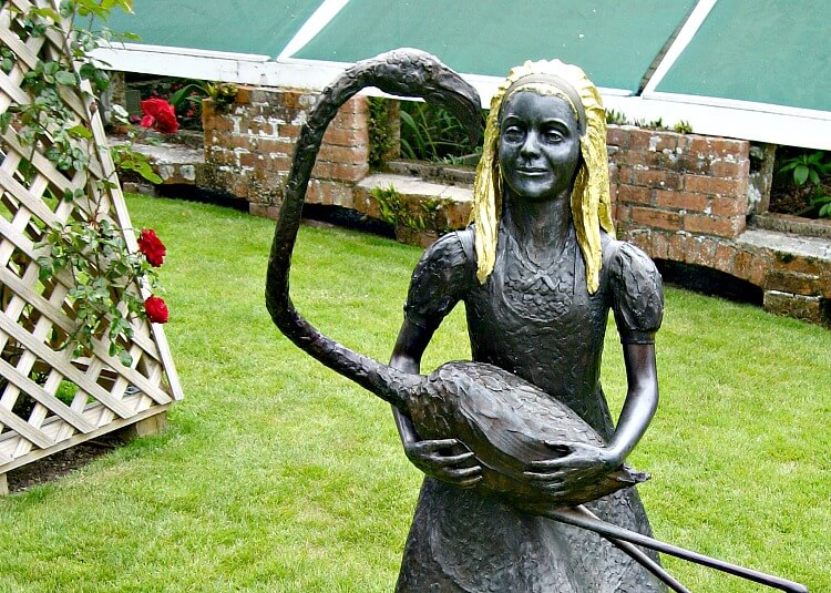 Bronze Alice Sculpture Larnach Castle Garden