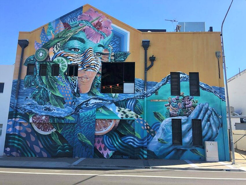 Mother Earth Mural by Leans in Ogden Street Townsville