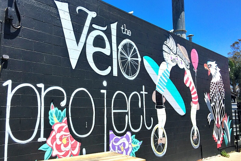 Street Art Mooloolaba on the side of Velo Project Cafe